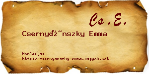 Csernyánszky Emma névjegykártya