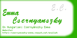 emma csernyanszky business card