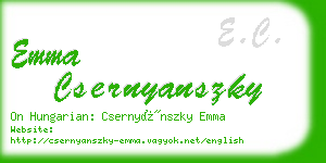 emma csernyanszky business card